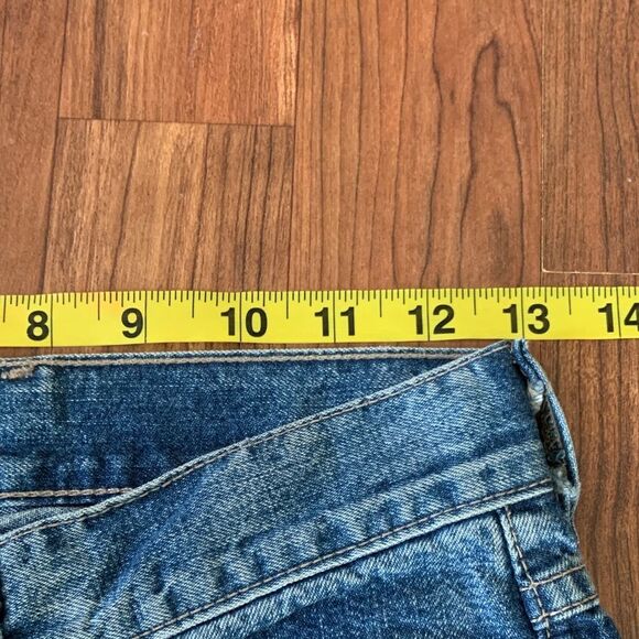 Vintage Lucky Sz 2 Y2K Dungarees Low Rise Flare Jeans Floral Hand Embroidery - Picture 9 of 9